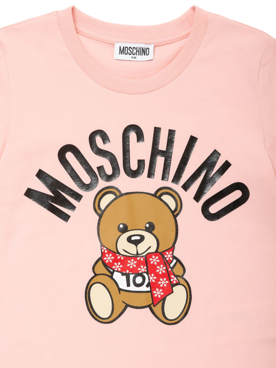 Moschino: Camiseta de jersey de algodón estampada - kids-girls_1 | Luisa Via Roma