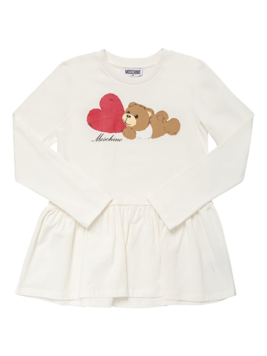 Moschino: コットンジャージーTシャツ＆レギンス - kids-girls_1 | Luisa Via Roma