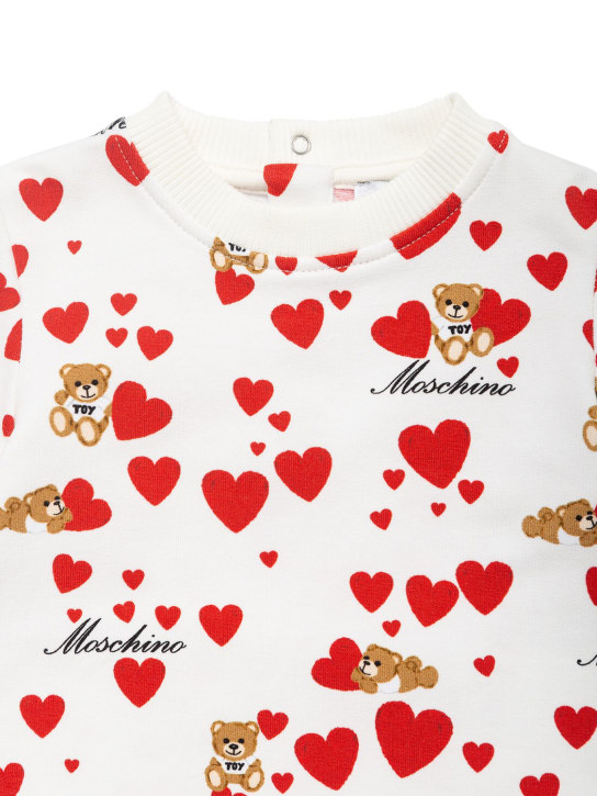 Moschino: Hearts print cotton sweat dress - kids-girls_1 | Luisa Via Roma