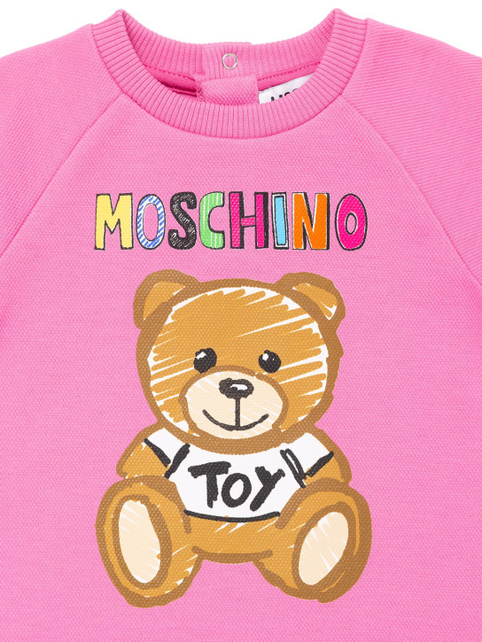Moschino: Printed cotton piqué sweat dress - kids-girls_1 | Luisa Via Roma