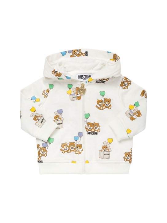 Moschino: Printed cotton zip-up hoodie & pants - kids-girls_1 | Luisa Via Roma