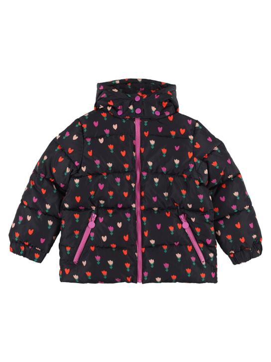 Stella Mccartney Kids: Recycled nylon puffer jacket - Schwarz - kids-girls_0 | Luisa Via Roma