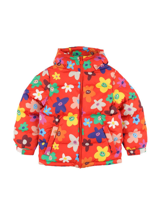 Stella Mccartney Kids: Recycled nylon puffer jacket - Kırmızı - kids-girls_0 | Luisa Via Roma