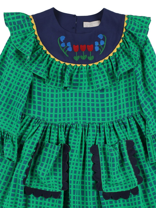 Stella Mccartney Kids: Printed viscose dress - Grün - kids-girls_1 | Luisa Via Roma