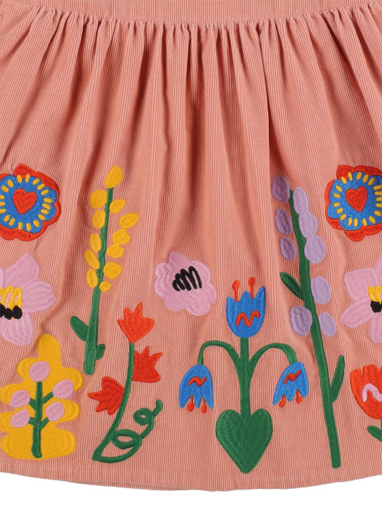 Stella Mccartney Kids: Organic corduroy cotton dress - Pembe - kids-girls_1 | Luisa Via Roma