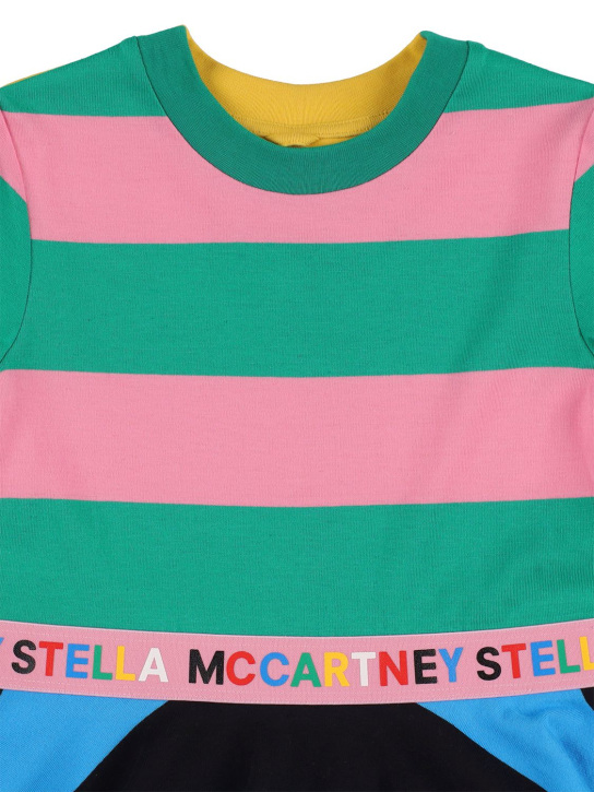 Stella Mccartney Kids: Robe en coton biologique à rayures - Multicolore - kids-girls_1 | Luisa Via Roma