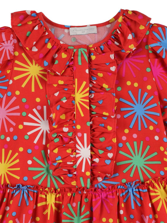 Stella Mccartney Kids: Printed lyocell dress - Rot - kids-girls_1 | Luisa Via Roma