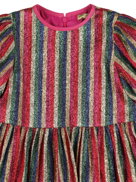 Stella Mccartney Kids: Striped lurex dress - Multicolor - kids-girls_1 | Luisa Via Roma
