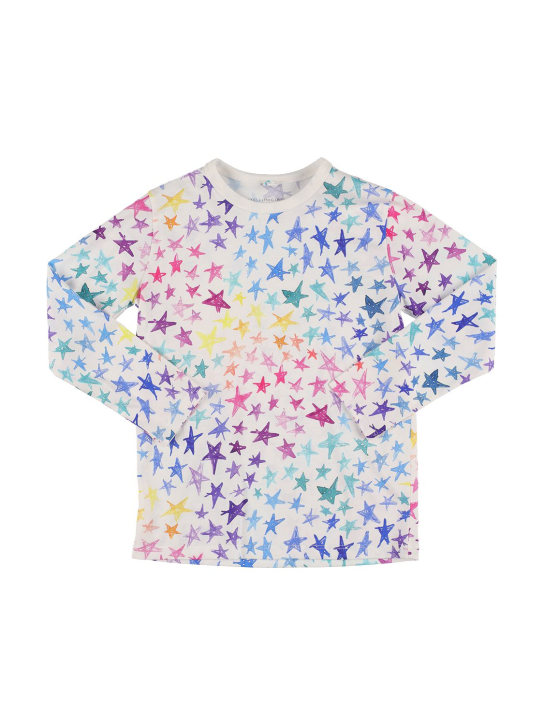 Stella Mccartney Kids: Camiseta de algodón orgánico estampada - Blanco - kids-girls_0 | Luisa Via Roma