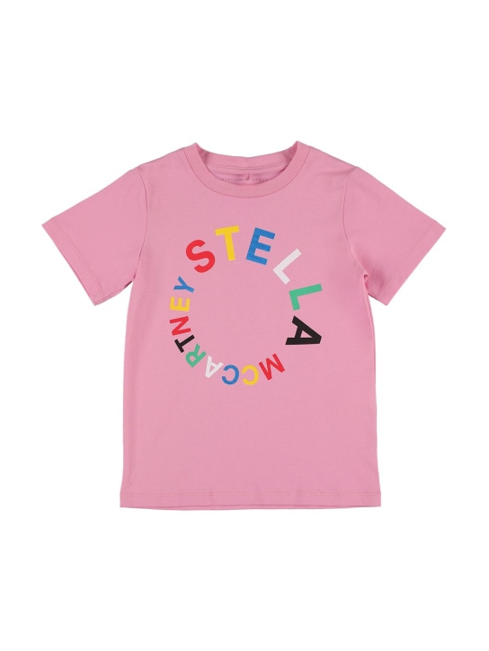 Stella Mccartney Kids: 프린트 오가닉 코튼 티셔츠 - kids-girls_0 | Luisa Via Roma