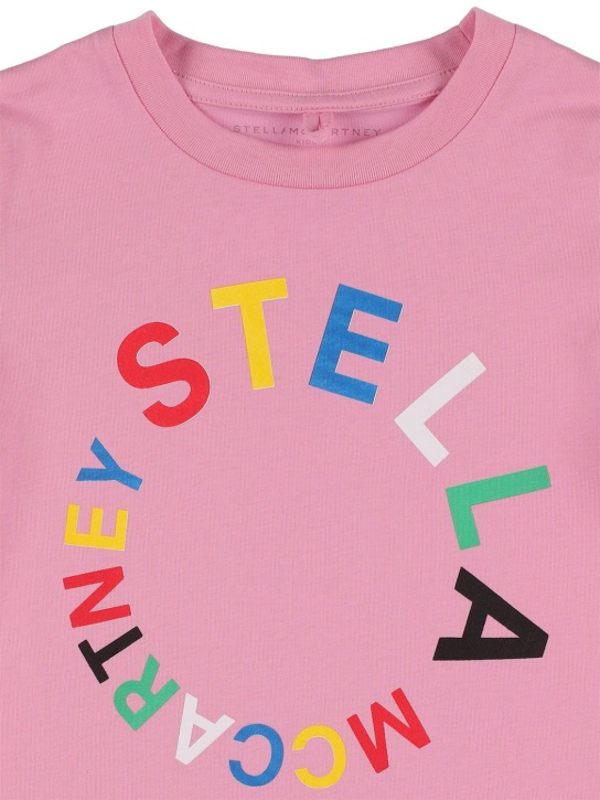 Stella Mccartney Kids: Printed organic cotton t-shirt - kids-girls_1 | Luisa Via Roma