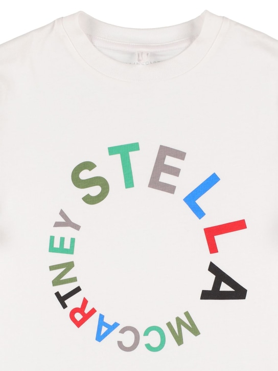 Stella Mccartney Kids: Printed organic cotton t-shirt - Weiß - kids-girls_1 | Luisa Via Roma