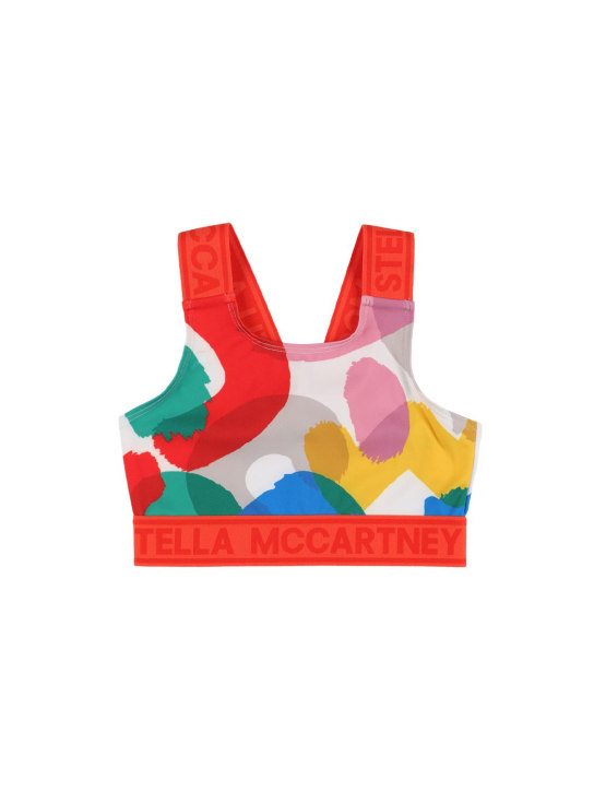 Stella Mccartney Kids: Top in techno nylon riciclato - Multicolore - kids-girls_0 | Luisa Via Roma