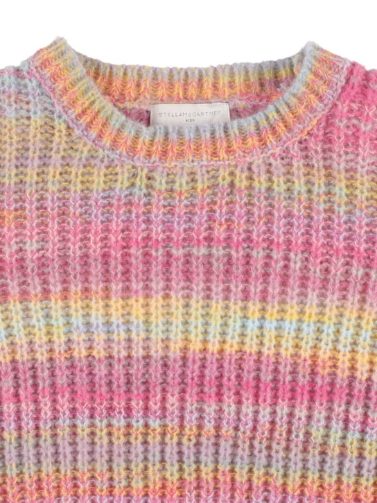 Stella McCartney Kids: 再生条纹针织毛衣 - 多色 - kids-girls_1 | Luisa Via Roma