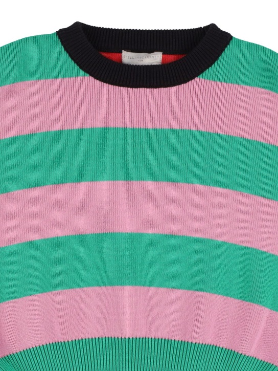 Stella Mccartney Kids: Striped organic cotton & wool sweater - Bunt - kids-girls_1 | Luisa Via Roma
