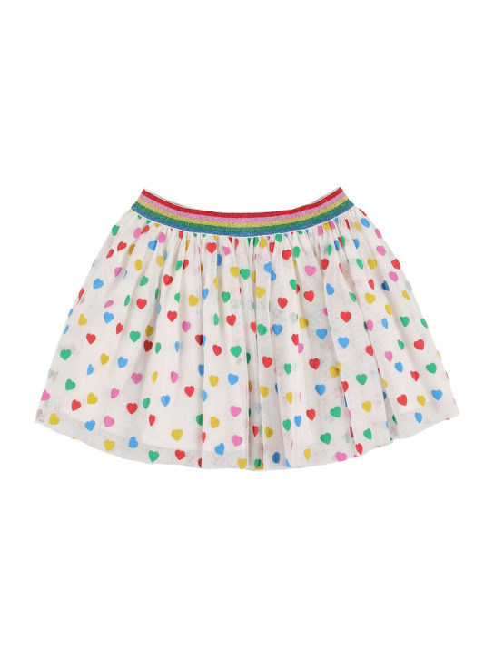 Stella Mccartney Kids: Recycled tulle mini skirt - Beyaz - kids-girls_0 | Luisa Via Roma