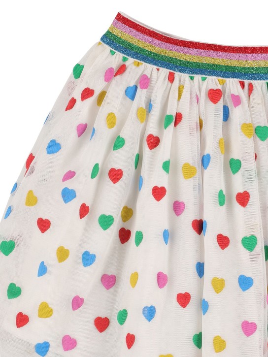 Stella Mccartney Kids: Recycled tulle mini skirt - Beyaz - kids-girls_1 | Luisa Via Roma