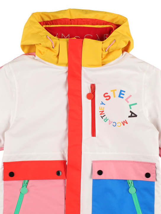 Stella Mccartney Kids: Recycled tech ski puffer jacket - Beyaz - kids-girls_1 | Luisa Via Roma