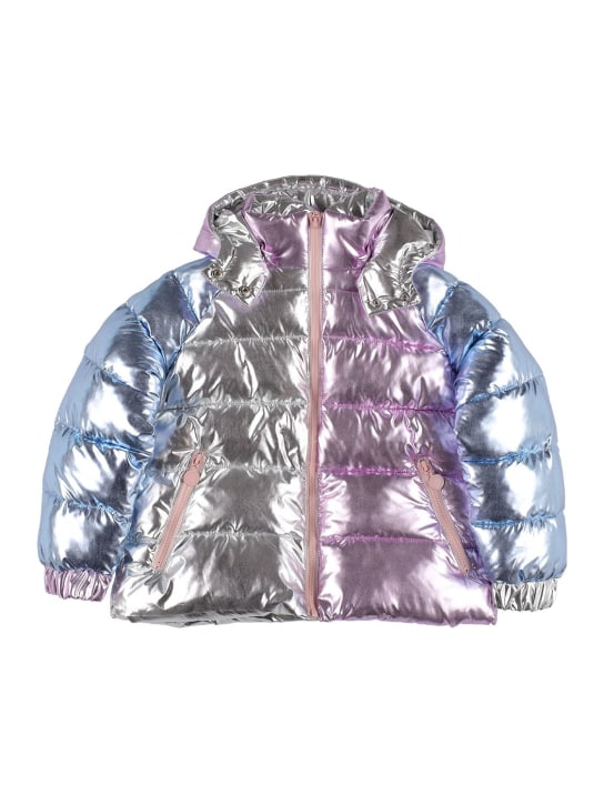 Stella Mccartney Kids: Recycled nylon down jacket - Gümüş - kids-girls_0 | Luisa Via Roma