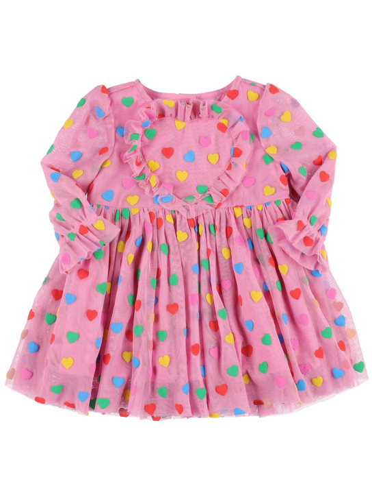 Stella Mccartney Kids: Recycled tulle dress w/hearts - Pembe - kids-girls_0 | Luisa Via Roma