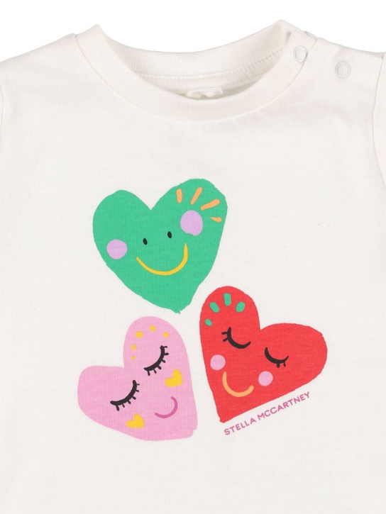 Stella Mccartney Kids: Printed organic cotton jersey t-shirt - Weiß - kids-girls_1 | Luisa Via Roma