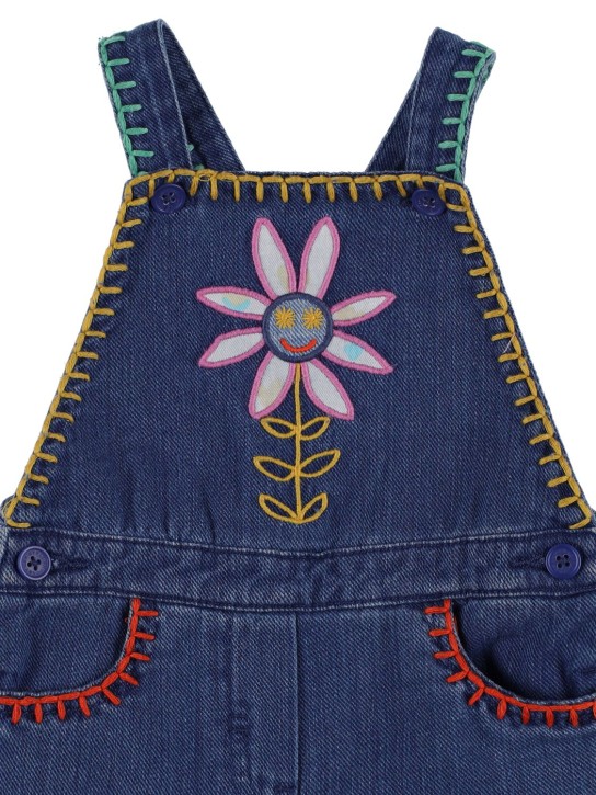 Stella Mccartney Kids: Organic cotton denim effect overalls - Kot - kids-girls_1 | Luisa Via Roma