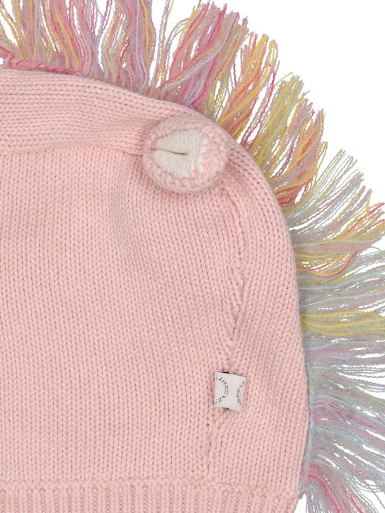 Stella Mccartney Kids: Organic cotton hat w/ears appliqué - Pink - kids-girls_1 | Luisa Via Roma