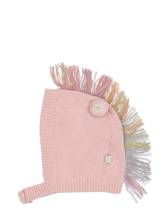 Stella Mccartney Kids: Organic cotton hat w/ears appliqué - Rosa - kids-girls_0 | Luisa Via Roma
