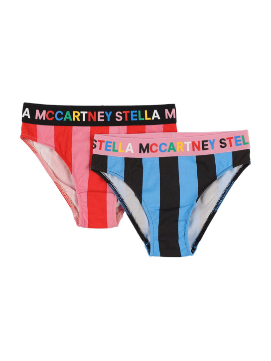 Stella Mccartney Kids: Lot de 2 slips en coton biologique - Multicolore - kids-girls_0 | Luisa Via Roma
