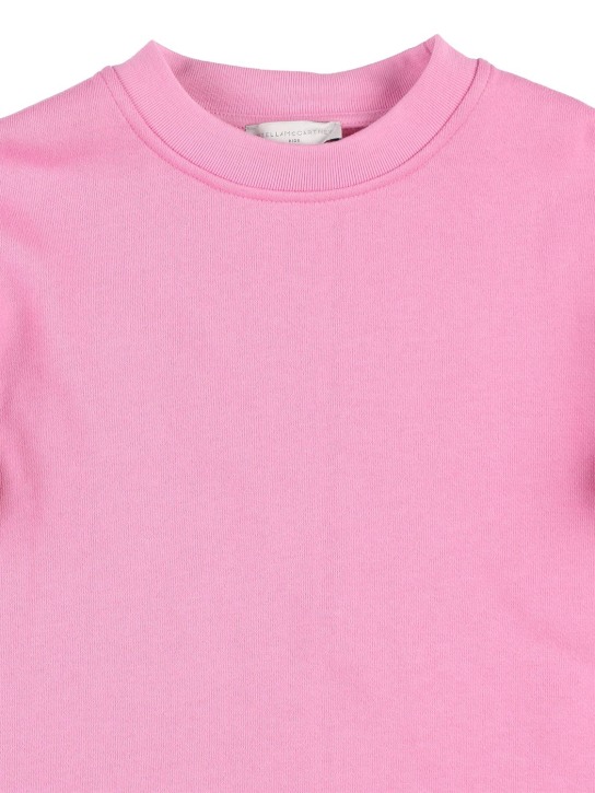 Stella Mccartney Kids: Organic cotton sweatshirt & sweatpants - Fuchsia - kids-girls_1 | Luisa Via Roma