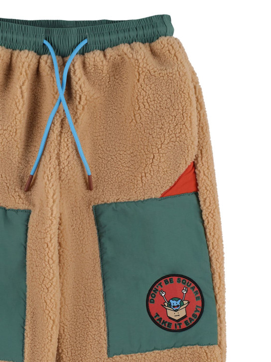 Stella Mccartney Kids: Recycled tech fleece sweatpants - Bej - kids-boys_1 | Luisa Via Roma
