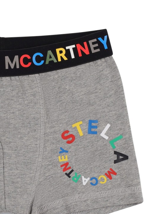 Stella Mccartney Kids: Set of 2 organic cotton boxer briefs - Multicolor - kids-boys_1 | Luisa Via Roma