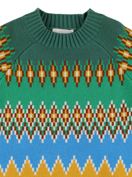 Stella Mccartney Kids: Organic cotton knit sweater - Bunt - kids-boys_1 | Luisa Via Roma