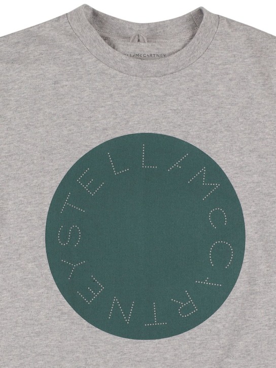 Stella Mccartney Kids: T-shirt manches courtes en coton bio caoutchouté - kids-girls_1 | Luisa Via Roma