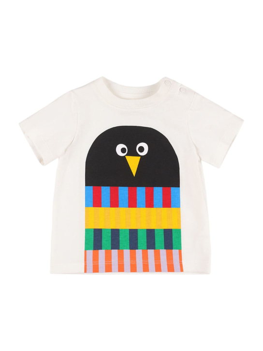 Stella Mccartney Kids: 펭귄 프린트 오가닉 코튼 티셔츠 - kids-boys_0 | Luisa Via Roma