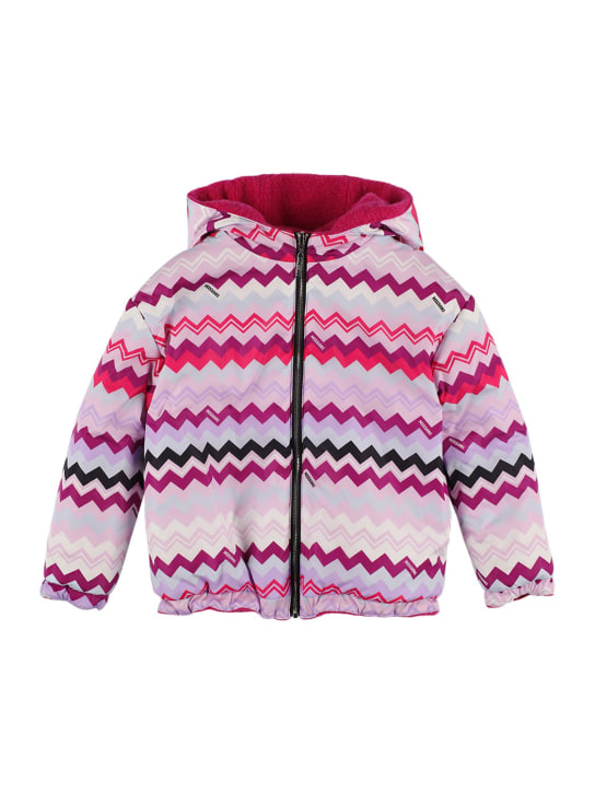Missoni: Reversible nylon jacket w/ hood - Fuşya/Renkli - kids-girls_0 | Luisa Via Roma