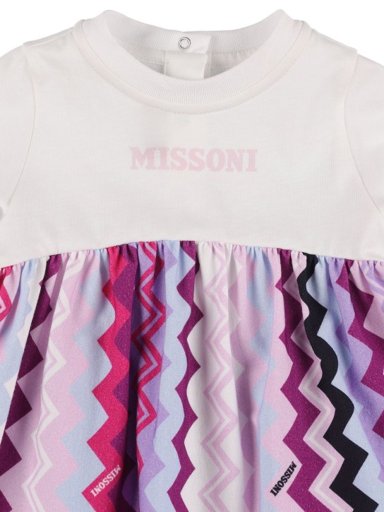 Missoni: Robe & couche-culotte à imprimé zig zag - Multicolore - kids-girls_1 | Luisa Via Roma