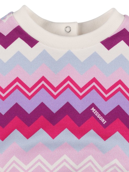 Missoni: Sweat-shirt en coton éponge imprimé zig zag - Multicolore - kids-girls_1 | Luisa Via Roma