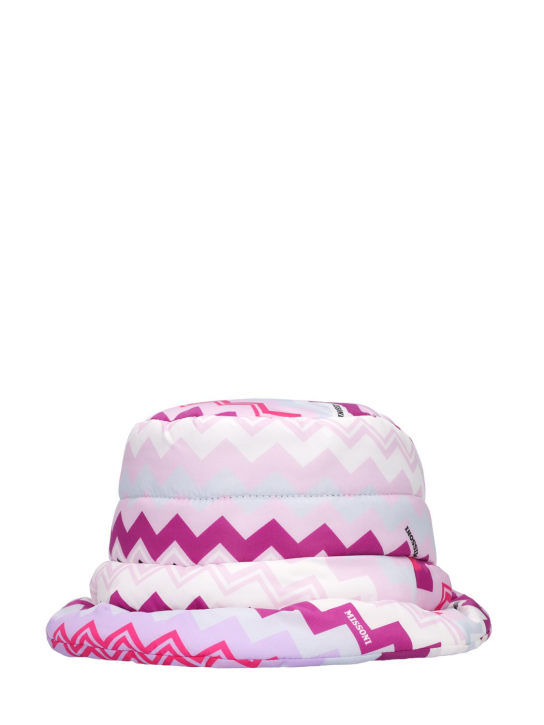 Missoni: Zig zag print nylon puffer hat - Renkli - kids-girls_1 | Luisa Via Roma