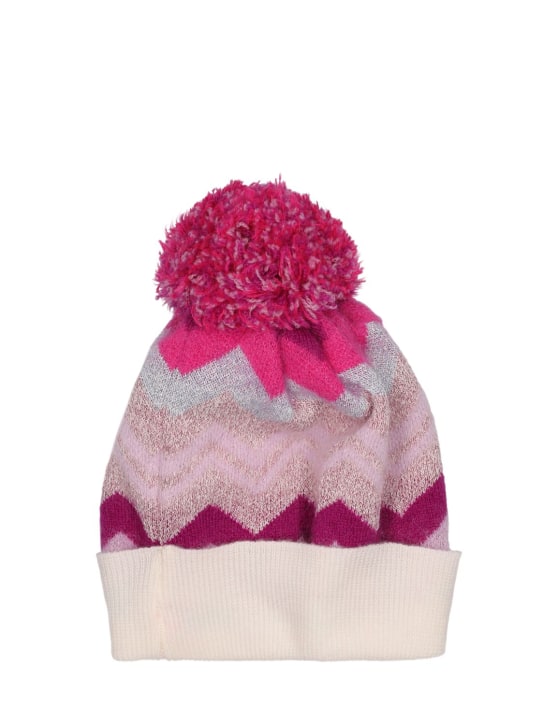 Missoni: Zig zag wool jacquard knit hat - Multicolor - kids-girls_1 | Luisa Via Roma