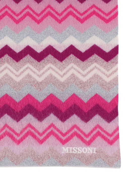Missoni: Écharpe en maille jacquard de laine à zig zag - Multicolore - kids-girls_1 | Luisa Via Roma