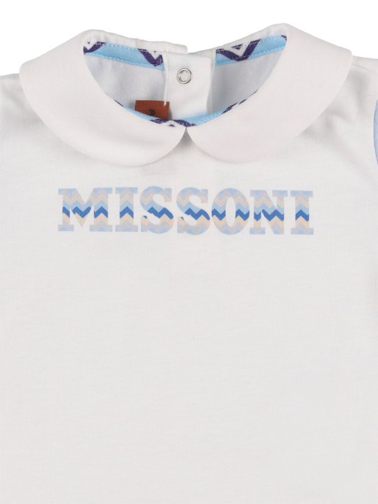 Missoni: 平纹针织T恤、裤子、围嘴&婴儿袜 - 多色 - kids-boys_1 | Luisa Via Roma