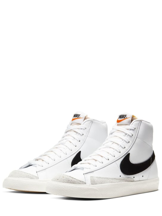 Nike: Blazer Mid '77 sneakers - White/Black - women_1 | Luisa Via Roma