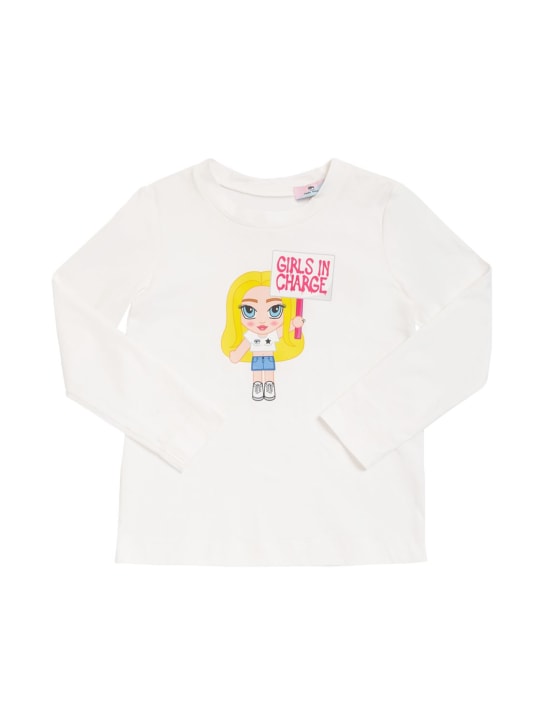 Chiara Ferragni: Mascotte print cotton jersey t-shirt - Weiß - kids-girls_0 | Luisa Via Roma