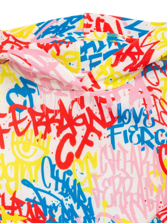 Chiara Ferragni: 印花混棉卫衣裙 - 多色 - kids-girls_1 | Luisa Via Roma