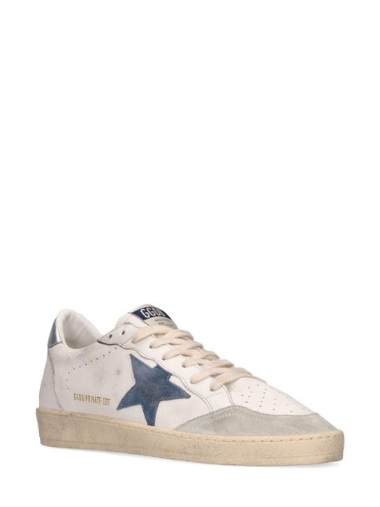 Golden Goose: LVR Exclusive Ball Star leather sneakers - White/Blue - men_2 | Luisa Via Roma