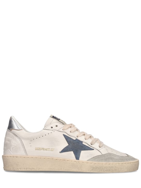 Golden Goose: LVR Exclusive Ball Star leather sneakers - White/Blue - women_0 | Luisa Via Roma