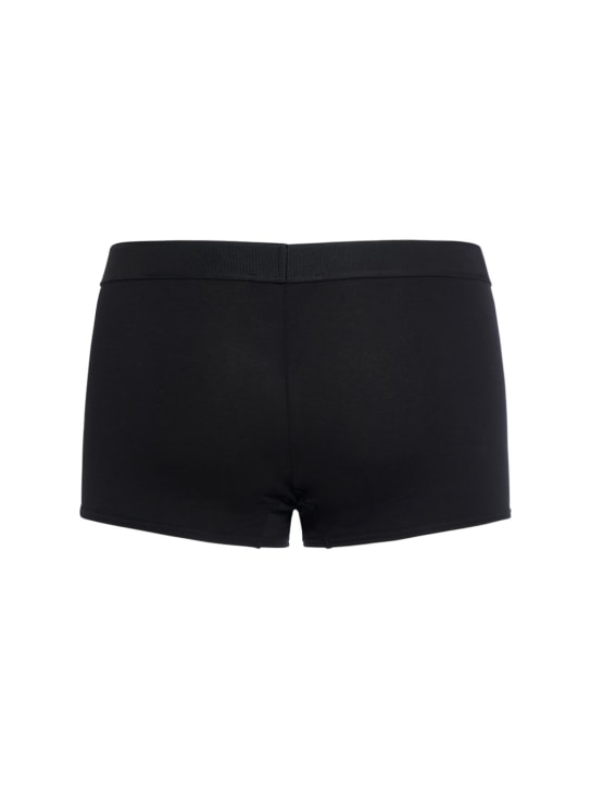 Versace: Logo cotton boxer briefs - men_3 | Luisa Via Roma