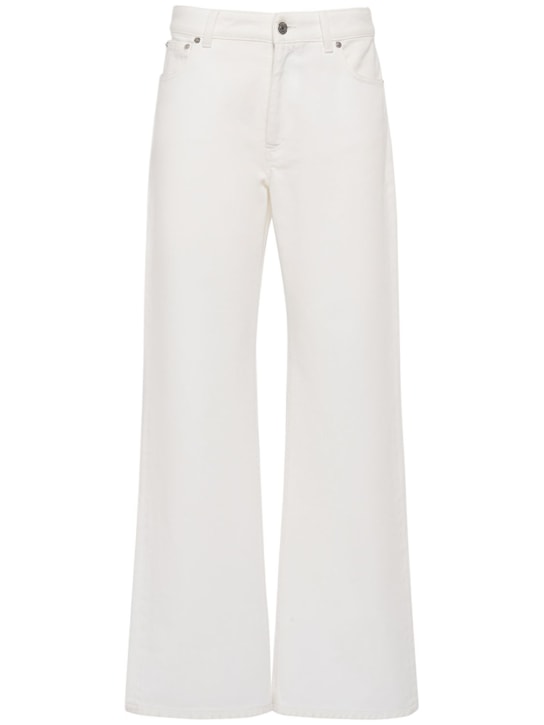 Missoni: Cotton denim wide jeans - White - women_0 | Luisa Via Roma