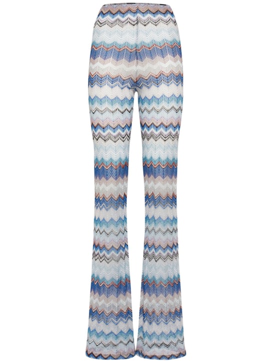 Missoni: Pantaloni svasati crochet chevron - Multicolore - women_0 | Luisa Via Roma